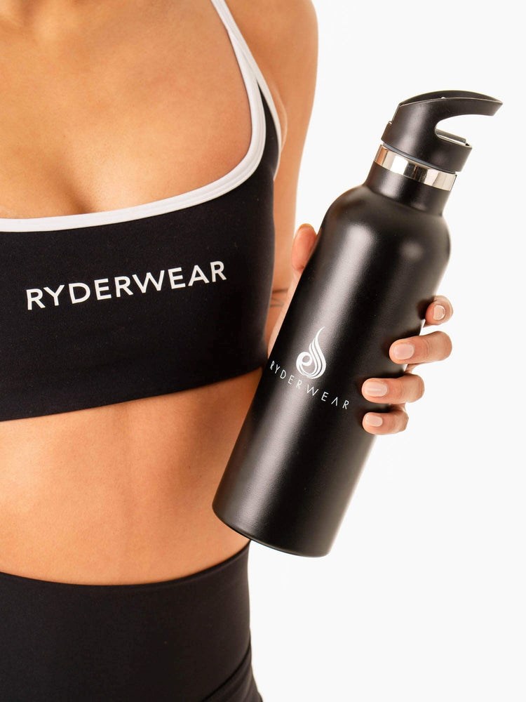 Ryderwear Metal Vatten Bottle Svarta | AYV-945601