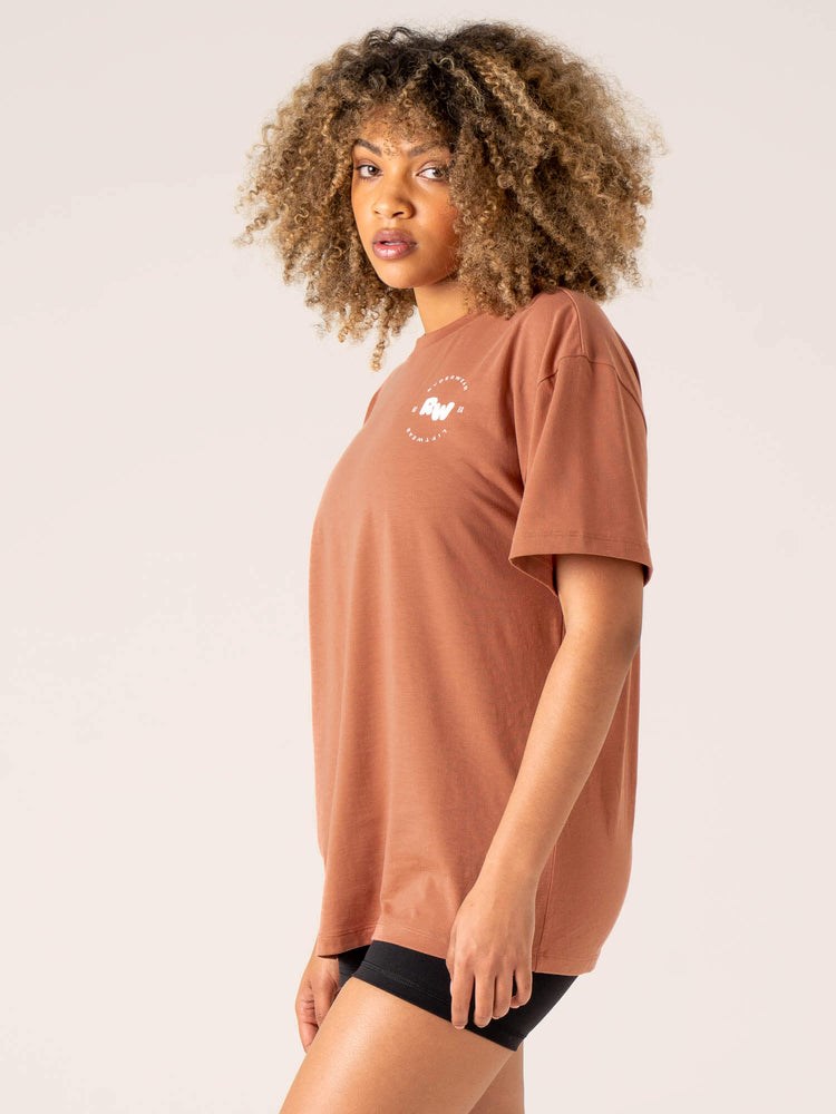 Ryderwear Momentum Oversized T-Shirt Clay | EGM-108296