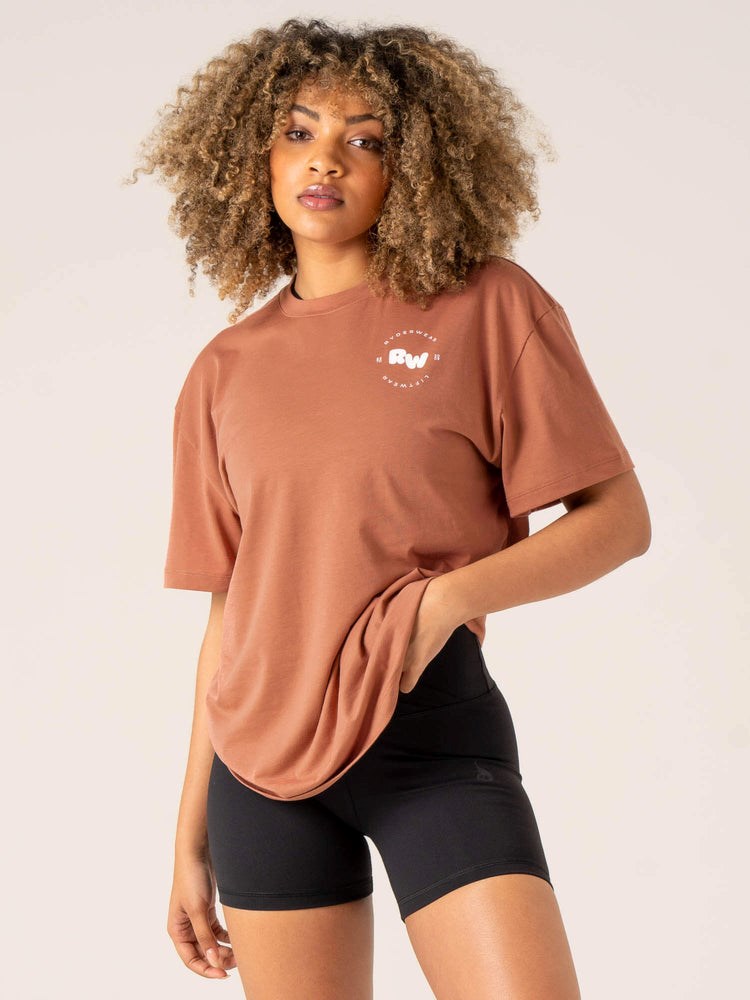 Ryderwear Momentum Oversized T-Shirt Clay | EGM-108296