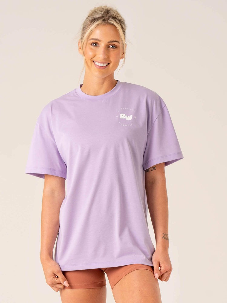 Ryderwear Momentum Oversized T-Shirt Lavendel | KPY-349870