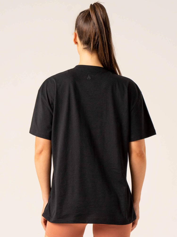 Ryderwear Momentum Oversized T-Shirt Svarta | XWM-502791