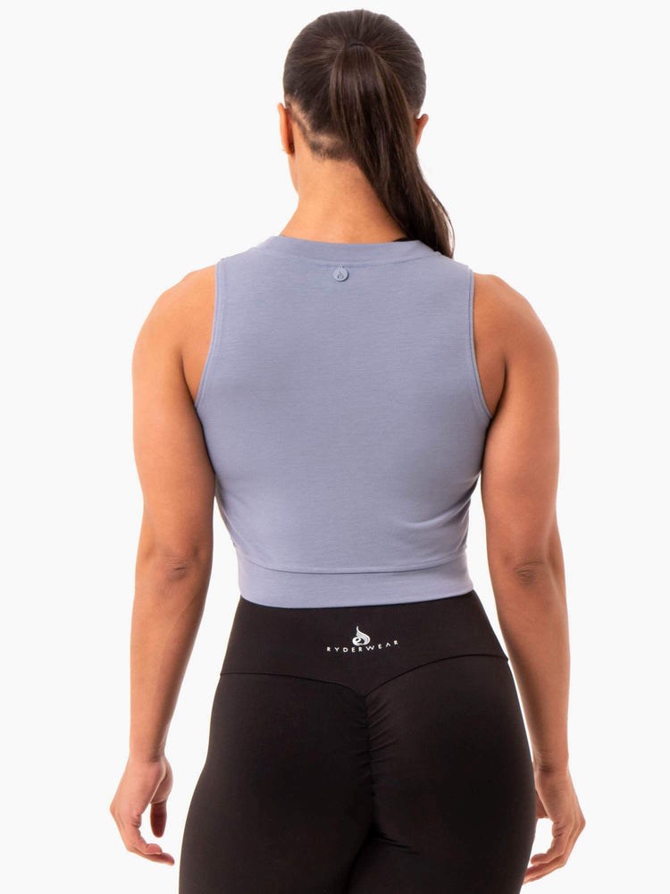 Ryderwear Motion Crop Top Grå | SWT-431980