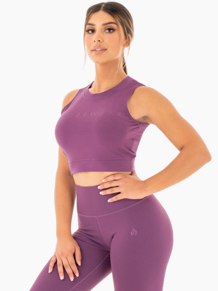 Ryderwear Motion Crop Top Lila | VSQ-925430