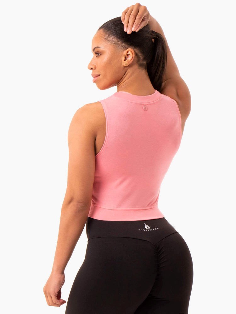 Ryderwear Motion Crop Top Rosa Rosa | OTP-275068