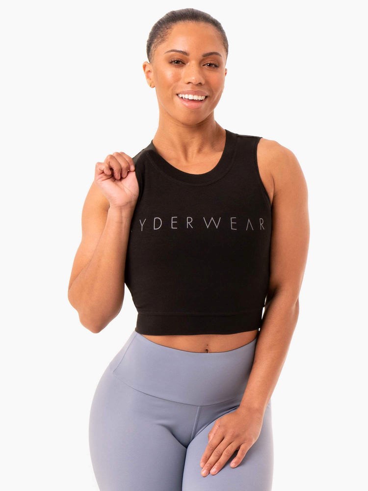 Ryderwear Motion Crop Top Svarta | EDN-490167