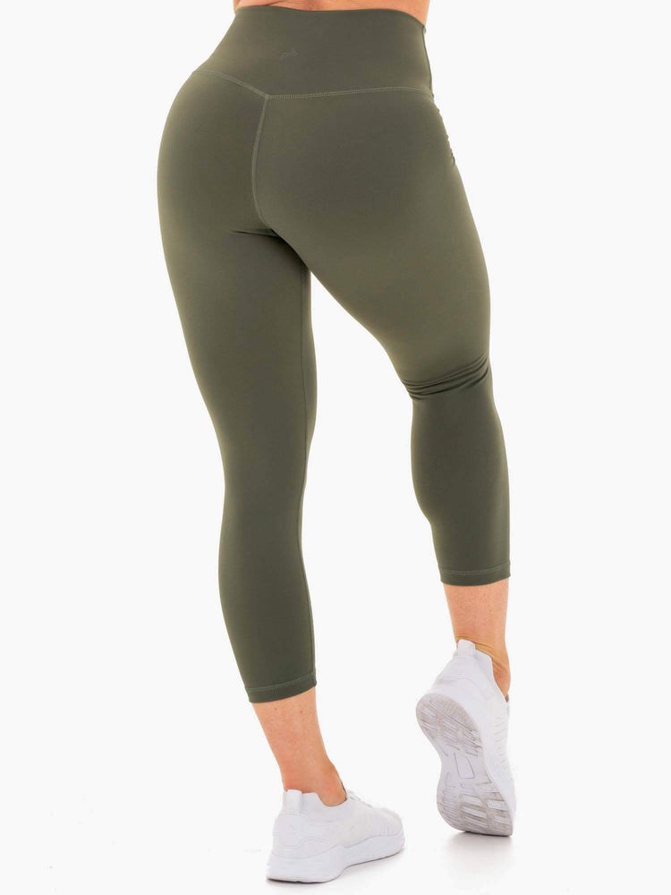 Ryderwear Motion High Waisted 7/8 Leggings Khaki | HFE-093261