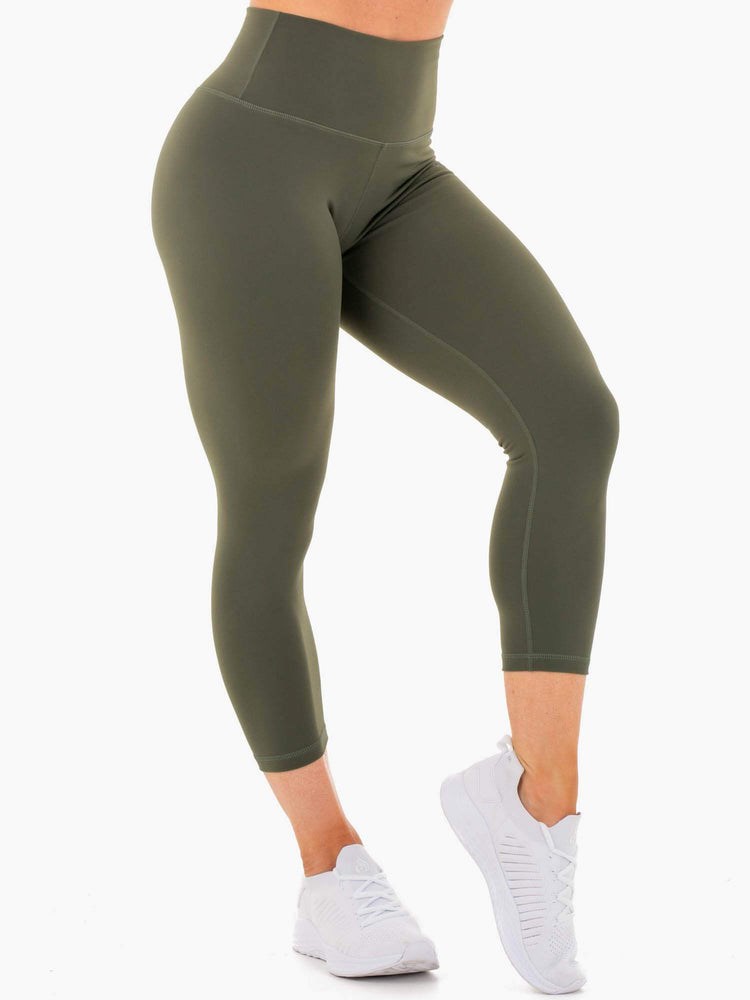 Ryderwear Motion High Waisted 7/8 Leggings Khaki | HFE-093261