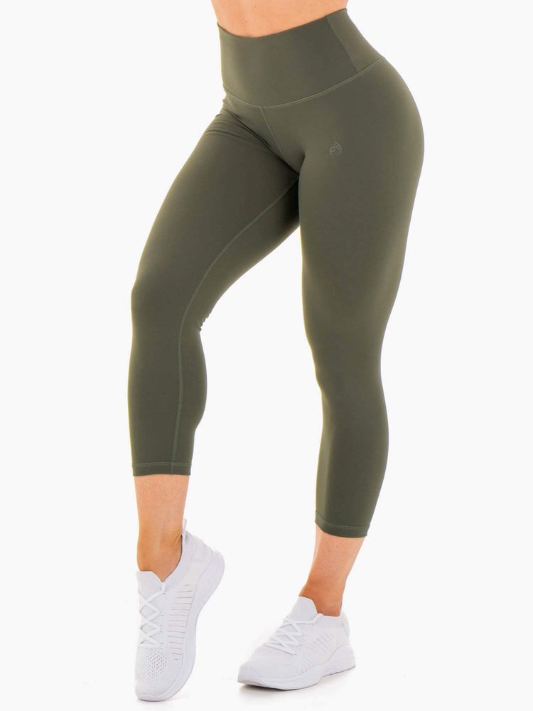 Ryderwear Motion High Waisted 7/8 Leggings Khaki | HFE-093261