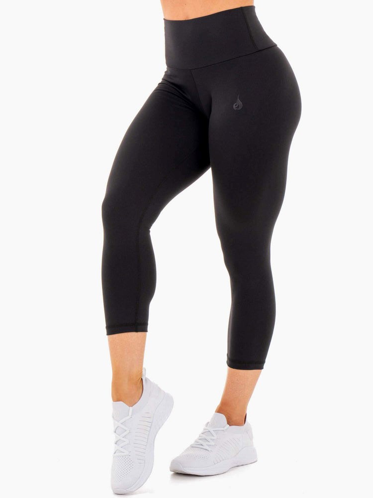 Ryderwear Motion High Waisted 7/8 Scrunch Bum Leggings Svarta | MRD-930487