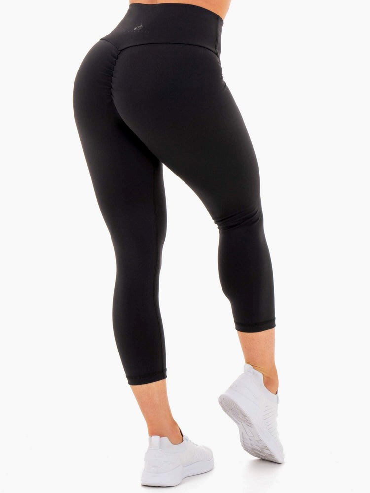 Ryderwear Motion High Waisted 7/8 Scrunch Bum Leggings Svarta | MRD-930487