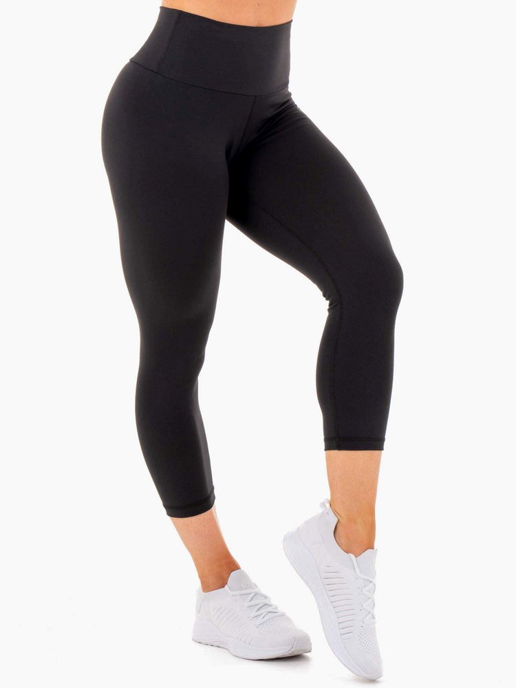 Ryderwear Motion High Waisted 7/8 Scrunch Bum Leggings Svarta | MRD-930487