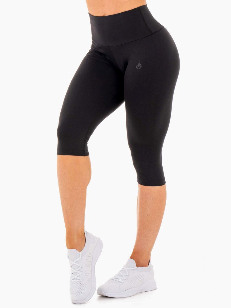 Ryderwear Motion High Waisted Capri Leggings Svarta | XHD-210483