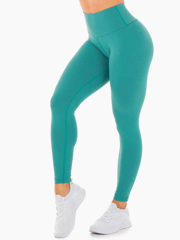 Ryderwear Motion High Waisted Leggings Teal | IUY-915734