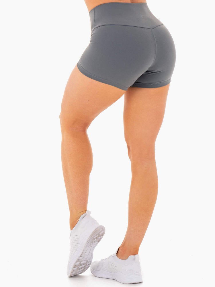 Ryderwear Motion High Waisted Shorts Charcoal | VPO-573401