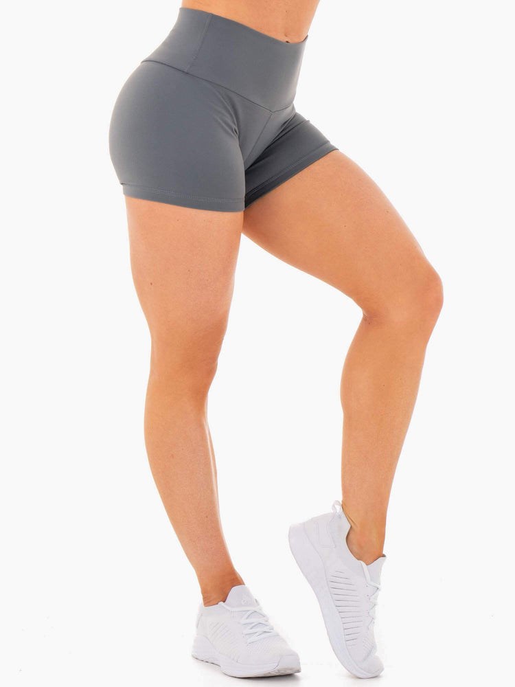 Ryderwear Motion High Waisted Shorts Charcoal | VPO-573401