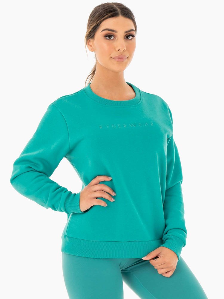 Ryderwear Motion Oversized Tröja Teal | KVT-597038