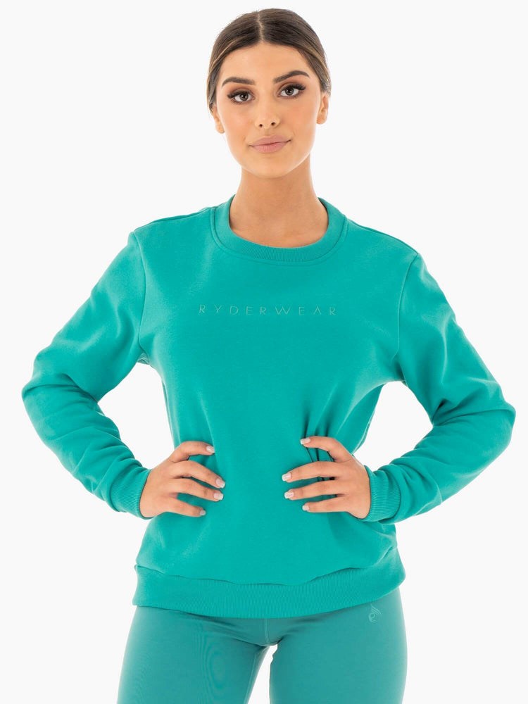 Ryderwear Motion Oversized Tröja Teal | KVT-597038