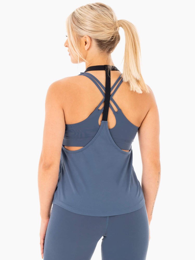 Ryderwear Motion Slinky T-Back Blå | PFK-831752