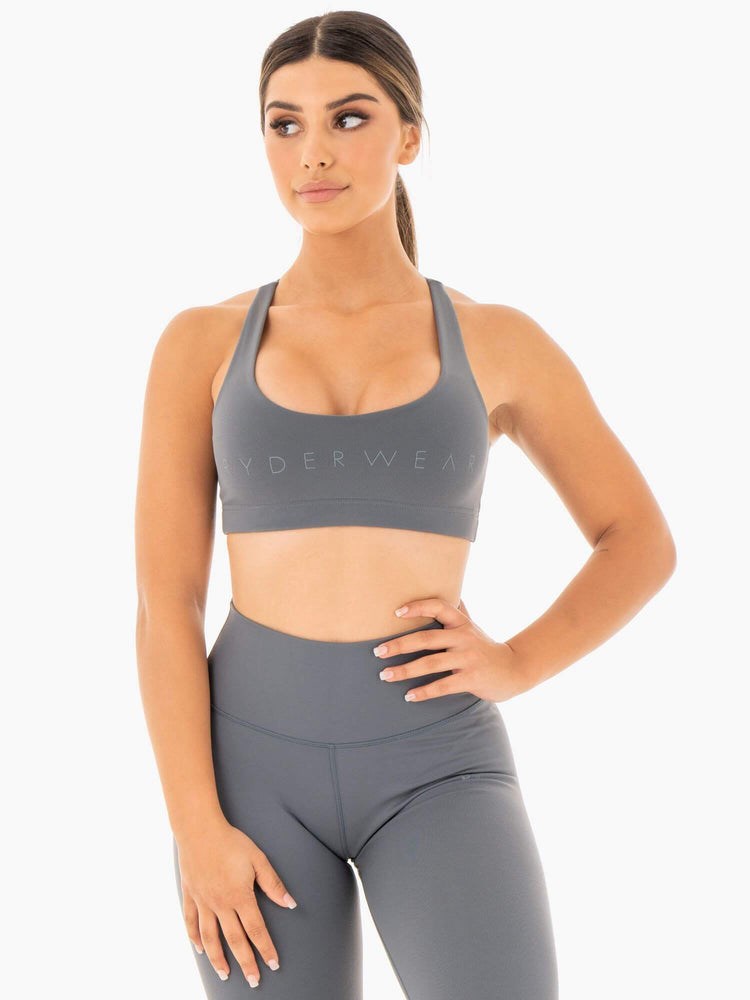 Ryderwear Motion Sports Bra Charcoal | KTN-710843