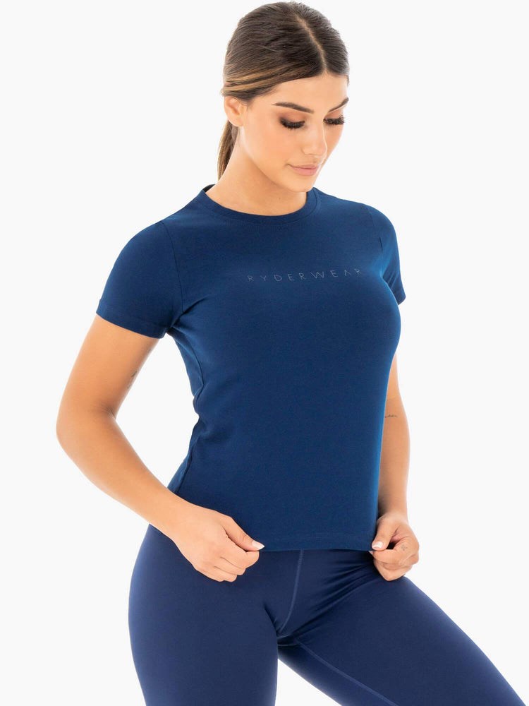 Ryderwear Motion T-Shirt Marinblå | TPI-673189