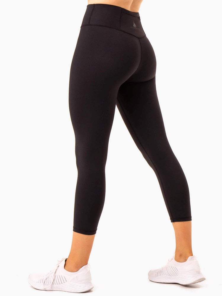 Ryderwear Movement High Waisted 7/8 Pocket Leggings Svarta | FPI-614309