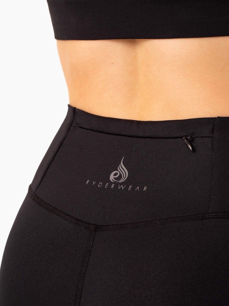 Ryderwear Movement High Waisted 7/8 Pocket Leggings Svarta | FPI-614309