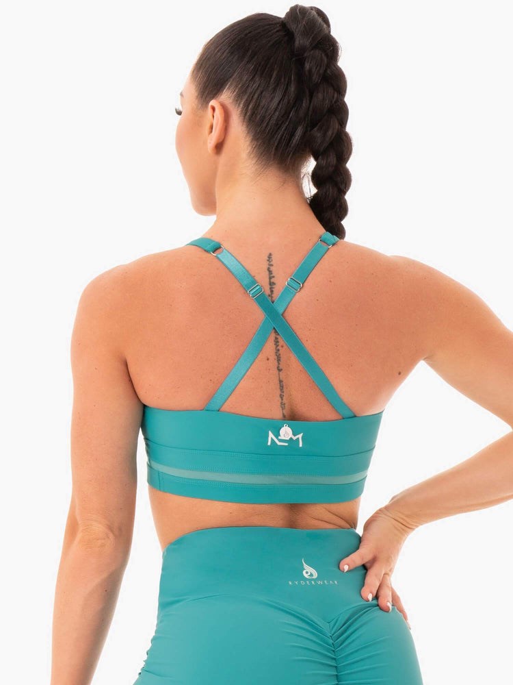 Ryderwear NEM X RW Sports Bra Teal | ABD-470862