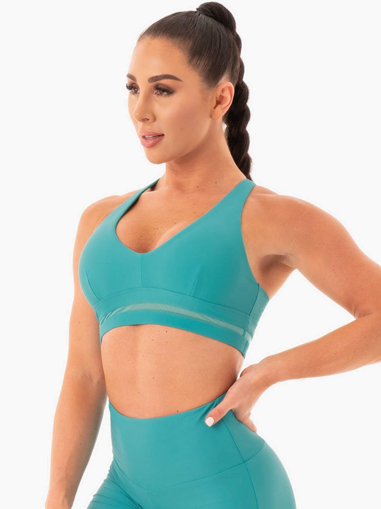 Ryderwear NEM X RW Sports Bra Teal | ABD-470862