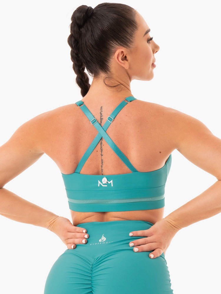 Ryderwear NEM X RW Sports Bra Teal | ABD-470862