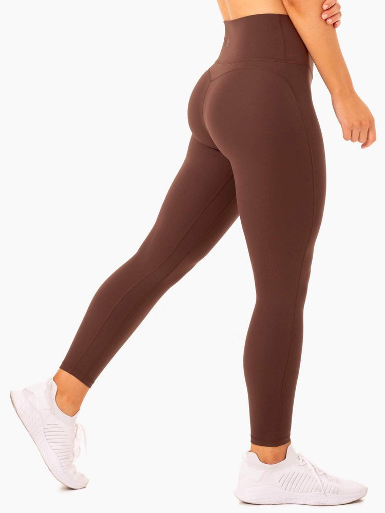 Ryderwear NKD Align Leggings Choklad | TEG-042387