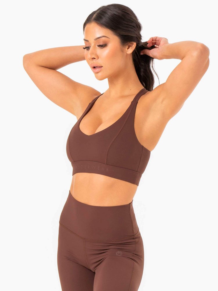 Ryderwear NKD Align Sports Bra Choklad | SOQ-920518