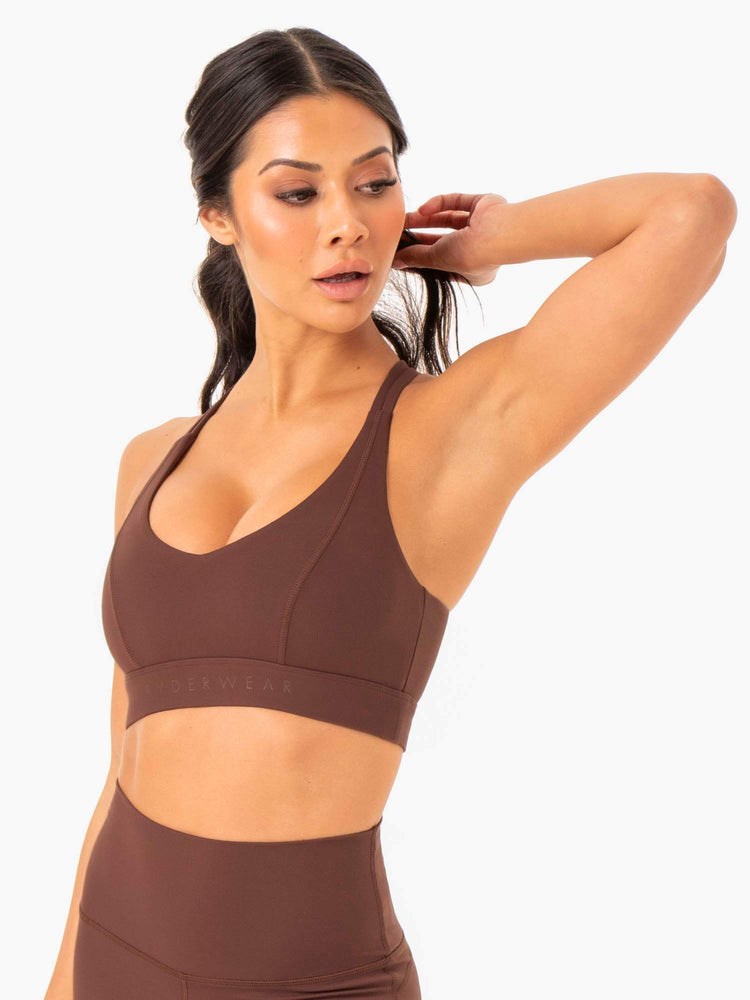 Ryderwear NKD Align Sports Bra Choklad | SOQ-920518