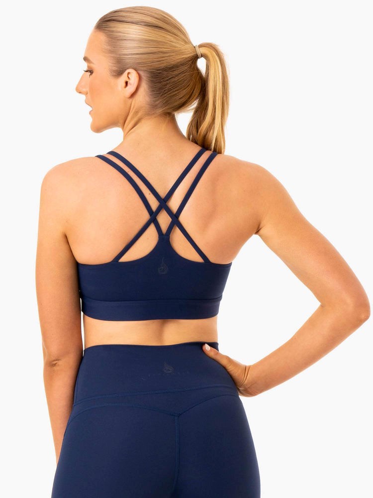 Ryderwear NKD Align Sports Bra Marinblå | VHO-402673