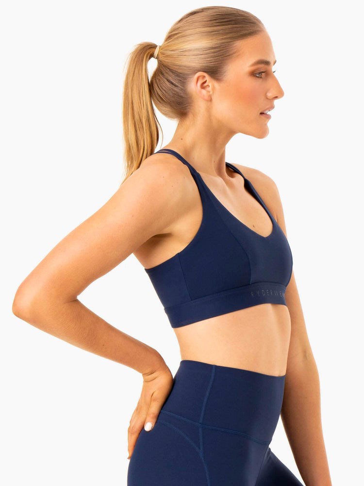 Ryderwear NKD Align Sports Bra Marinblå | VHO-402673