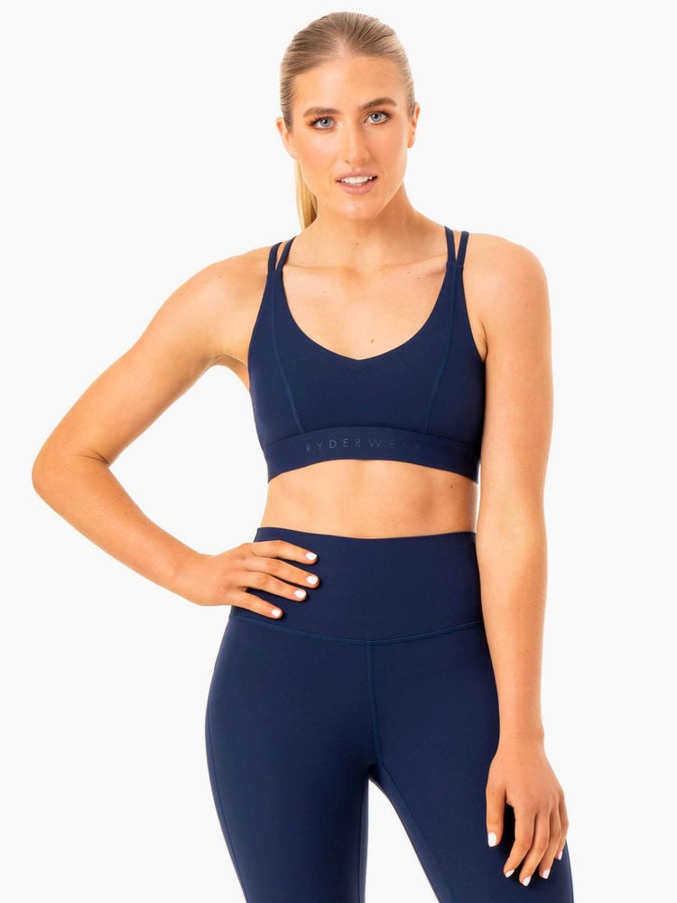 Ryderwear NKD Align Sports Bra Marinblå | VHO-402673