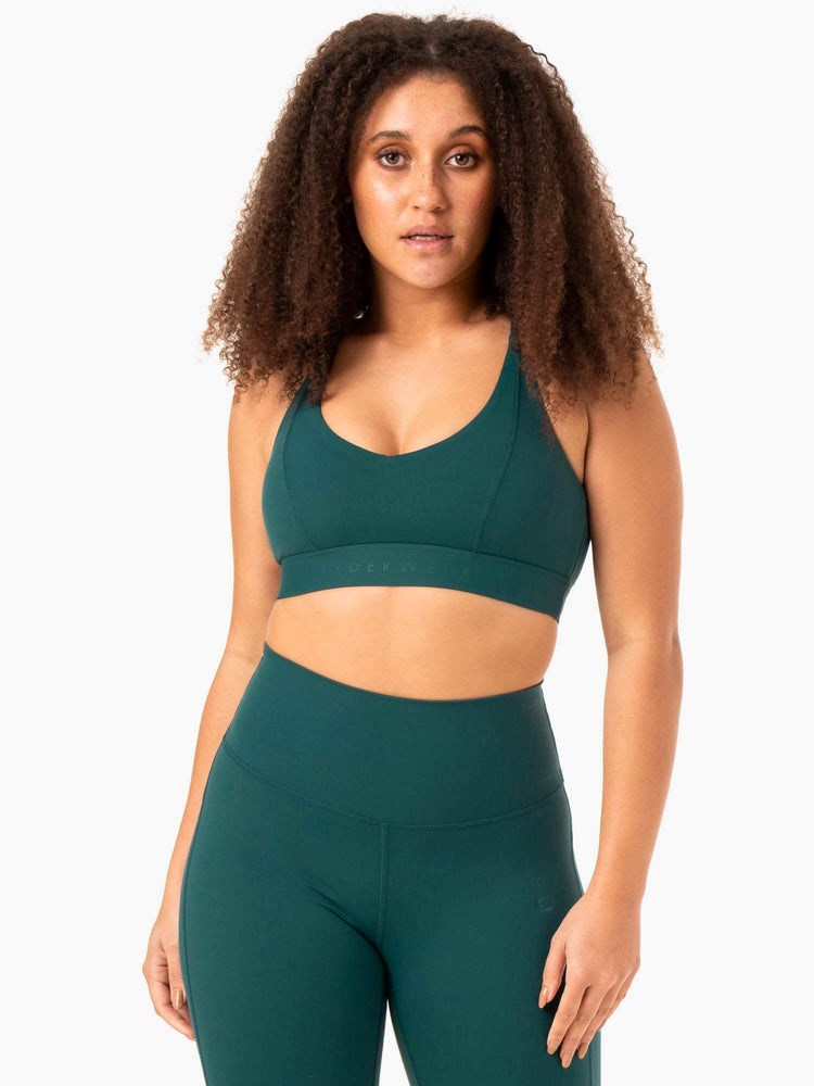 Ryderwear NKD Align Sports Bra Teal | KEF-570293