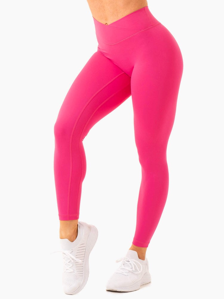 Ryderwear NKD Cross Over Leggings Fuscia | FBM-526198