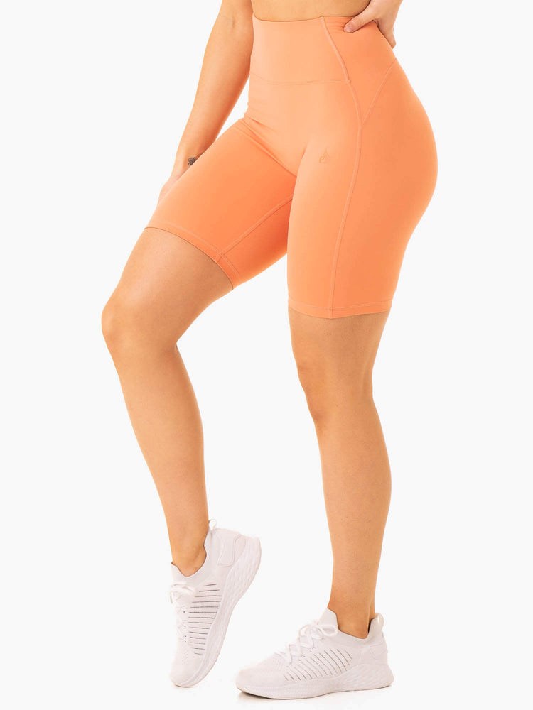 Ryderwear NKD Frame High Waisted Bike Shorts Terracotta | IJC-389701