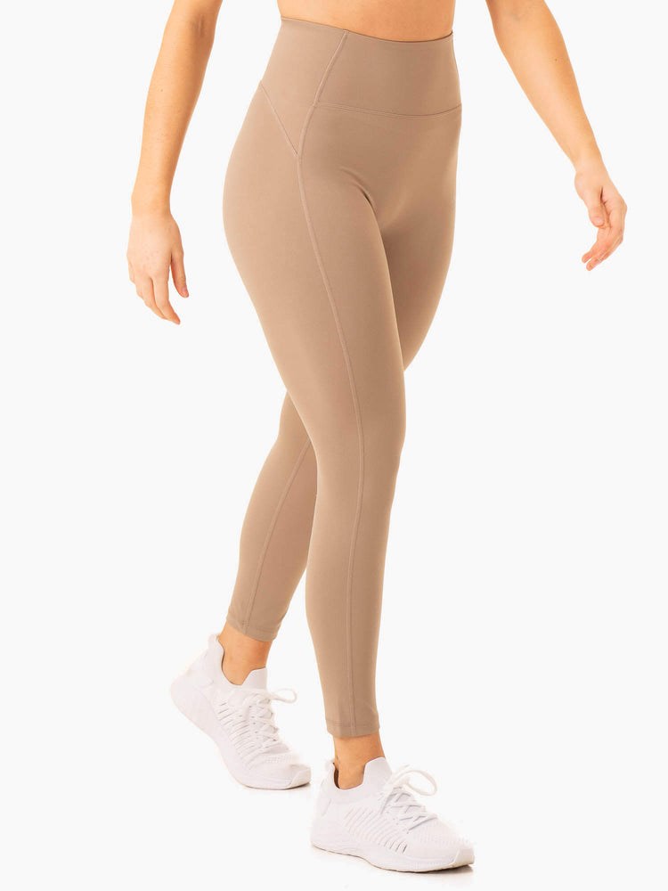 Ryderwear NKD Frame High Waisted Leggings Latte | COF-853197