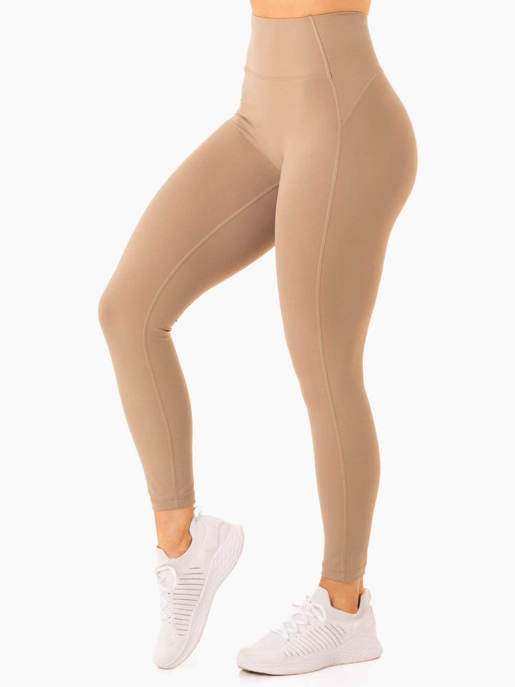 Ryderwear NKD Frame High Waisted Leggings Latte | COF-853197