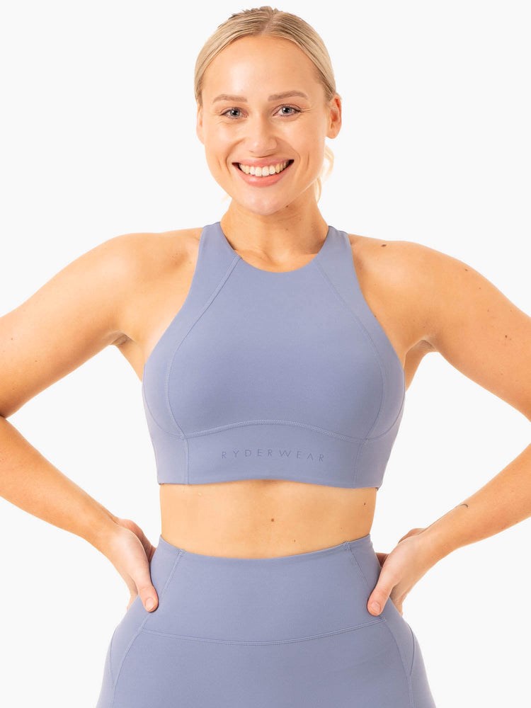 Ryderwear NKD Frame Long Line Sports Bra Blå | CNT-063827