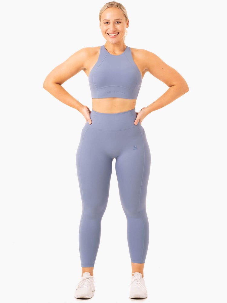 Ryderwear NKD Frame Long Line Sports Bra Blå | CNT-063827