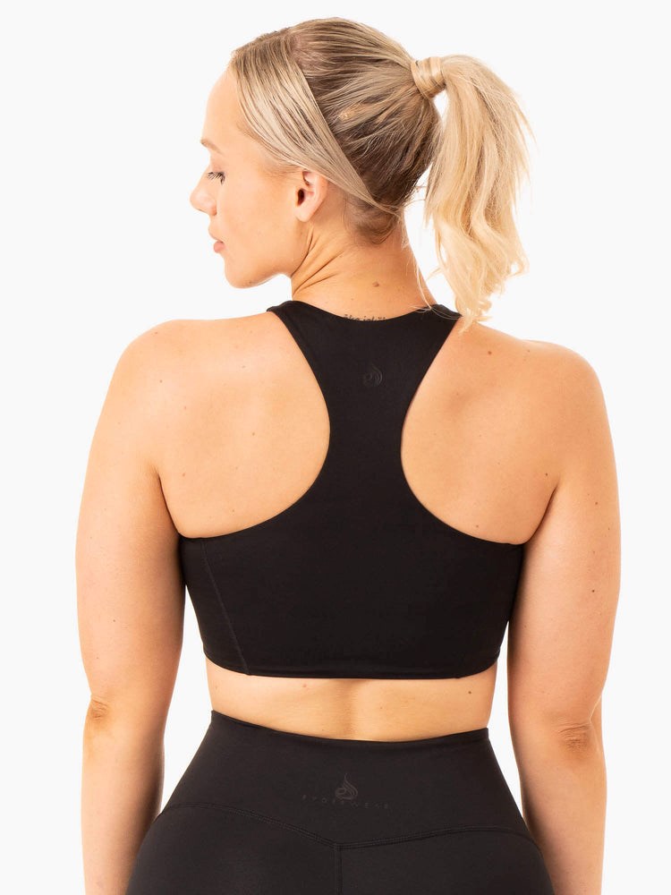 Ryderwear NKD Frame Long Line Sports Bra Svarta | FMK-906357