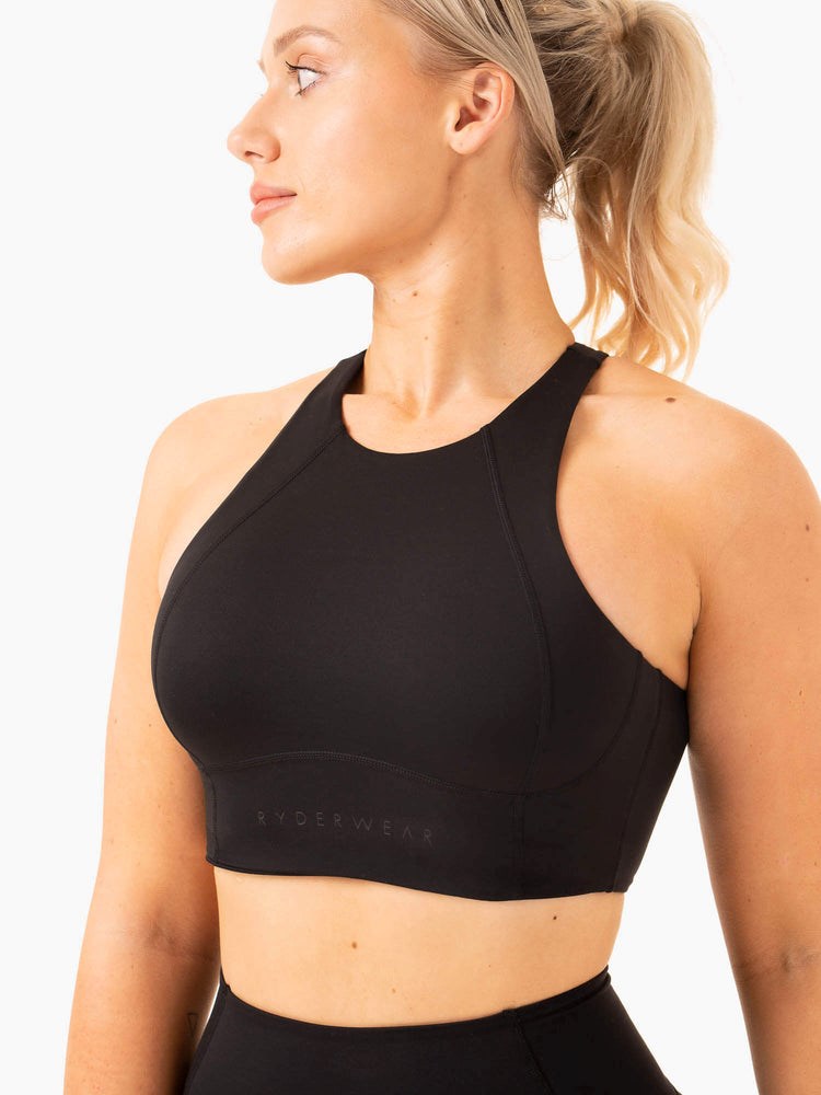 Ryderwear NKD Frame Long Line Sports Bra Svarta | FMK-906357