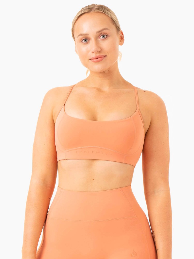 Ryderwear NKD Frame Sports Bra Terracotta | BIY-964837