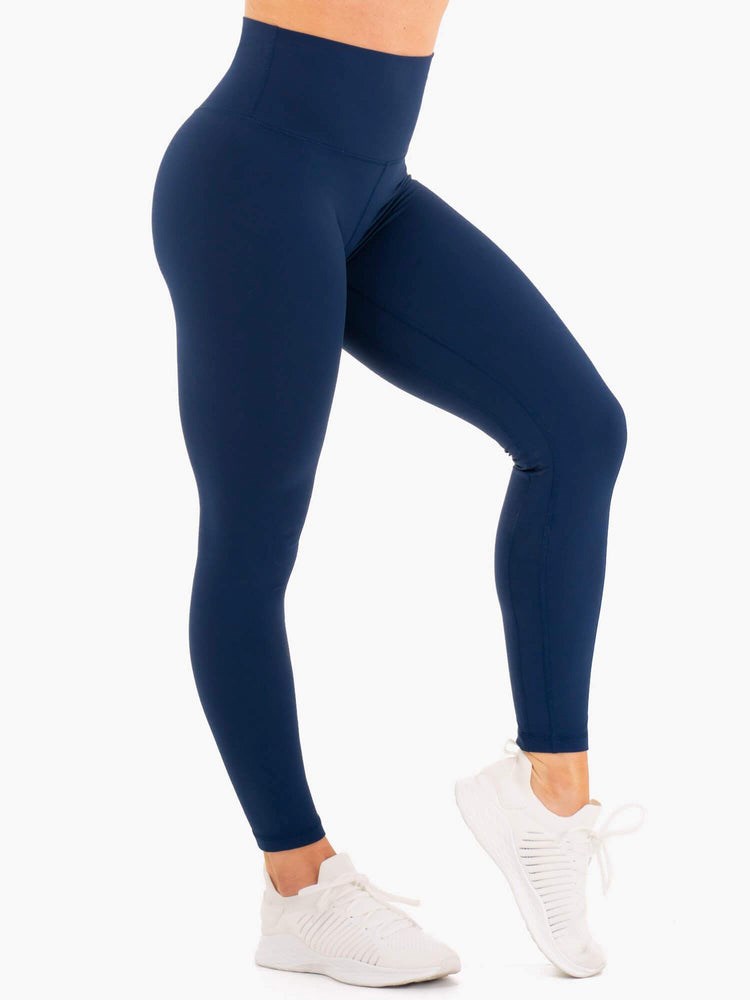 Ryderwear NKD High Waisted Leggings Marinblå | FRA-291503