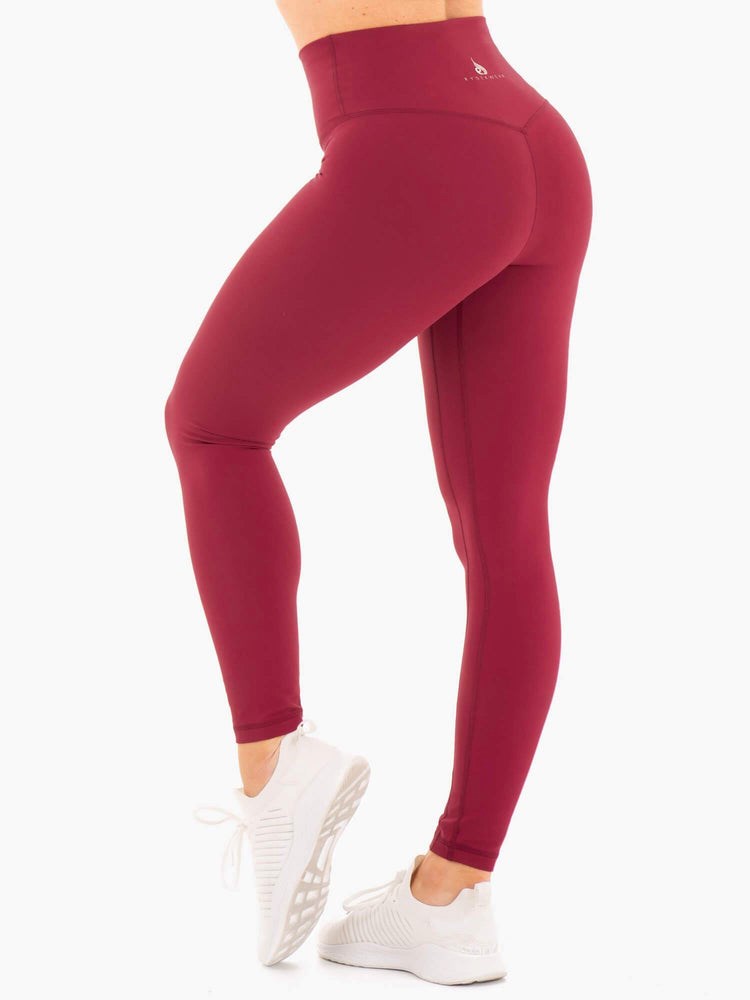 Ryderwear NKD High Waisted Leggings Röda | INQ-712386