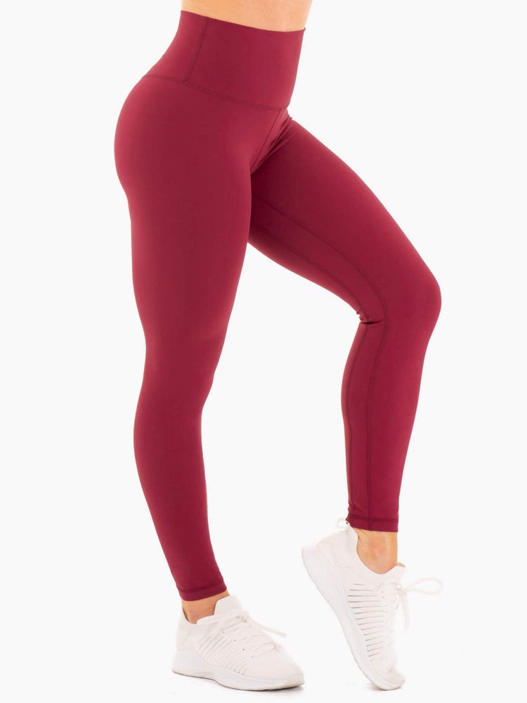 Ryderwear NKD High Waisted Leggings Röda | INQ-712386