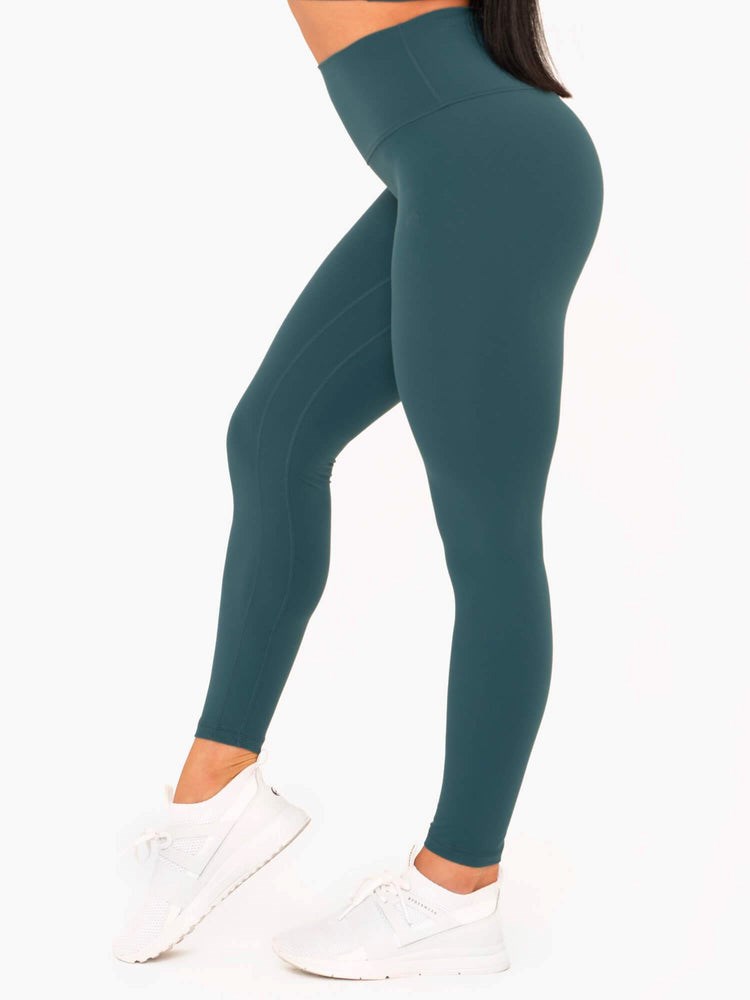 Ryderwear NKD High Waisted Leggings Teal | XUO-052148