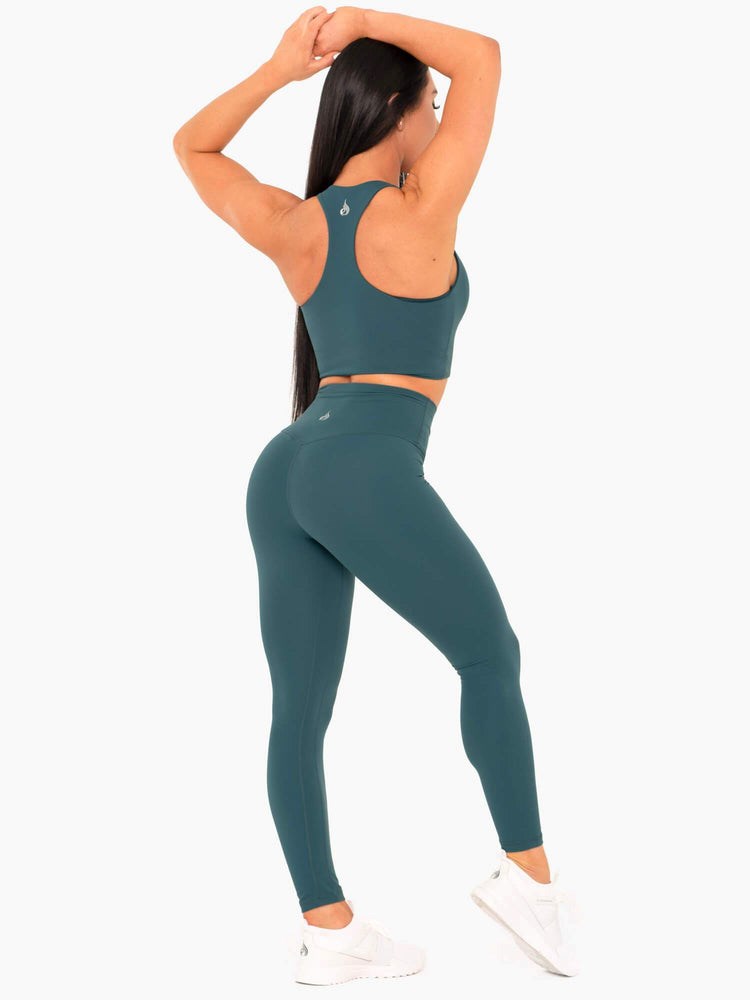 Ryderwear NKD High Waisted Leggings Teal | XUO-052148